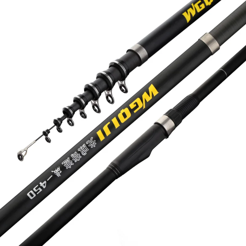 

Power Telescopic Rock Fishing Rod High Quality 3.6m-6.3m carbon fiber Spinning Fishing Rod Carp Feeder Rod Travel Boats Sea