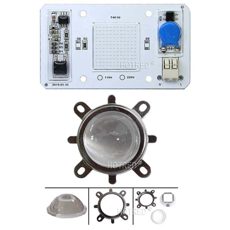 50 Вт Led COB УФ лампа чип 110 В/220 В 395nm 400nm DOB AC Ультрафиолетовый детектор металла кварцевый черный светильник бактерицидная дезинфекция