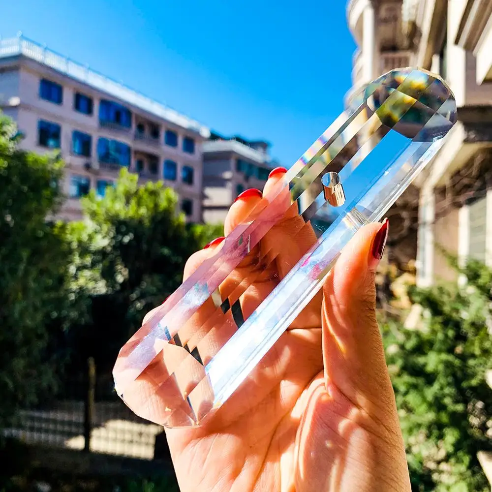 150 мм полоса столб кристаллическая Призма ограненный прозрачный кристалл Стекло