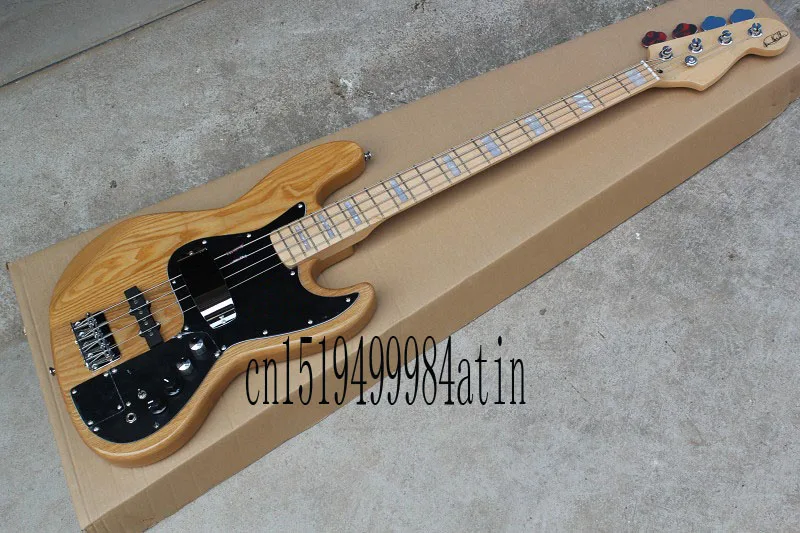 Бесплатная доставка фабрика на заказ джаз натуральное дерево Sunburst 4 струны