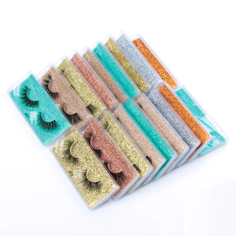 Ресницы Накладные норковые натуральные длинные в комплекте с трафаретом для