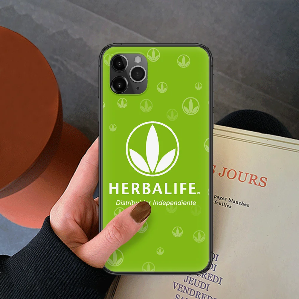 

Black and green Herbalife Luxury Phone Case For Iphone 4 4s 5 5S SE 5C 6 6S 7 8 Plus X XS XR 11 12 Mini Pro Max 2020 black Coque