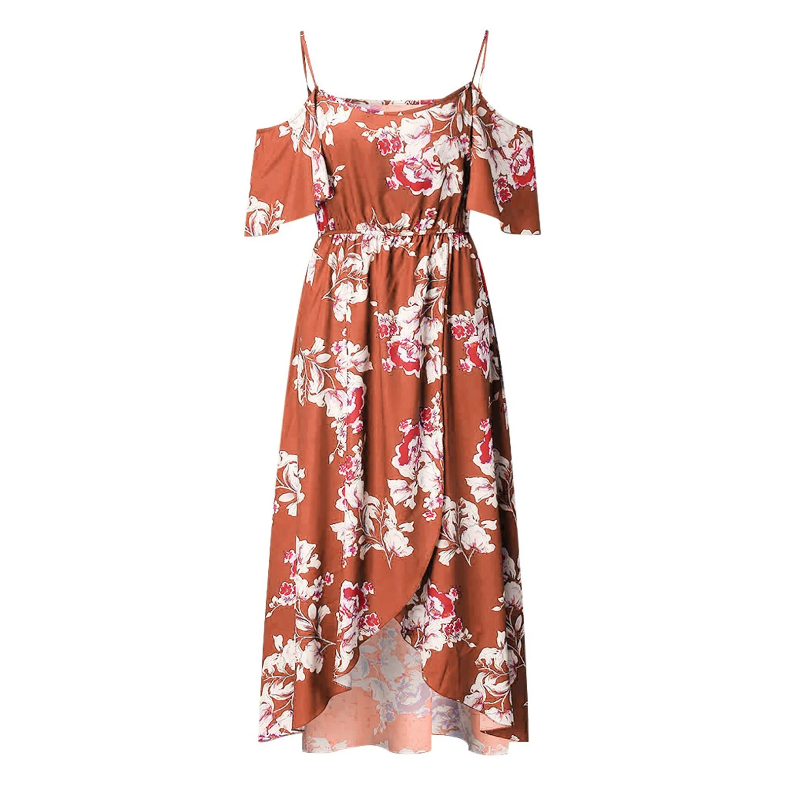 

Women's dress Plus Size Bohe Floral Print Spaghetti Strap Dress V-Neck Dresses Female Oversize high quality party night dress