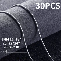 30pcslot hot korean fashion 925 sterling silver fine 1mm snake chains necklaces for women men party wedding jewelry set gifts