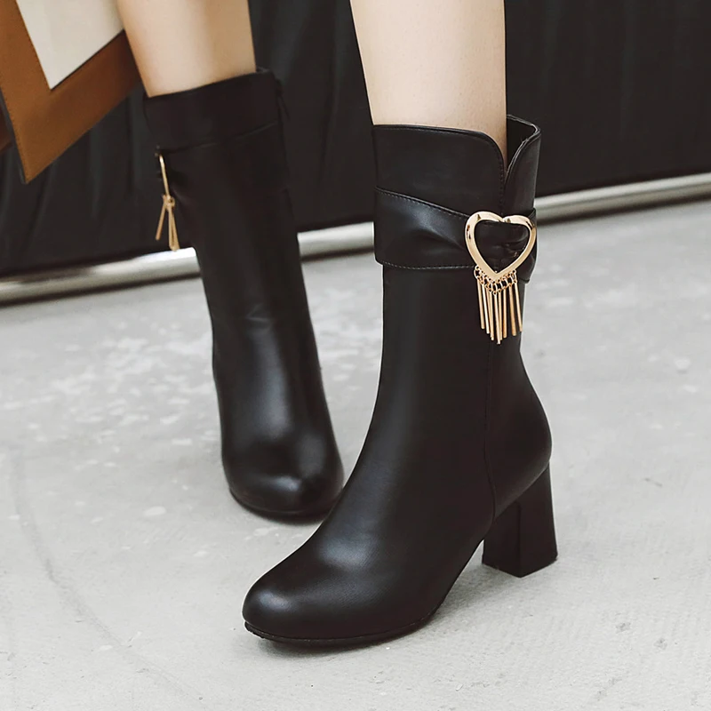 Женские ботинки на высоком каблуке и круглых коротких ботинках женская обувь с