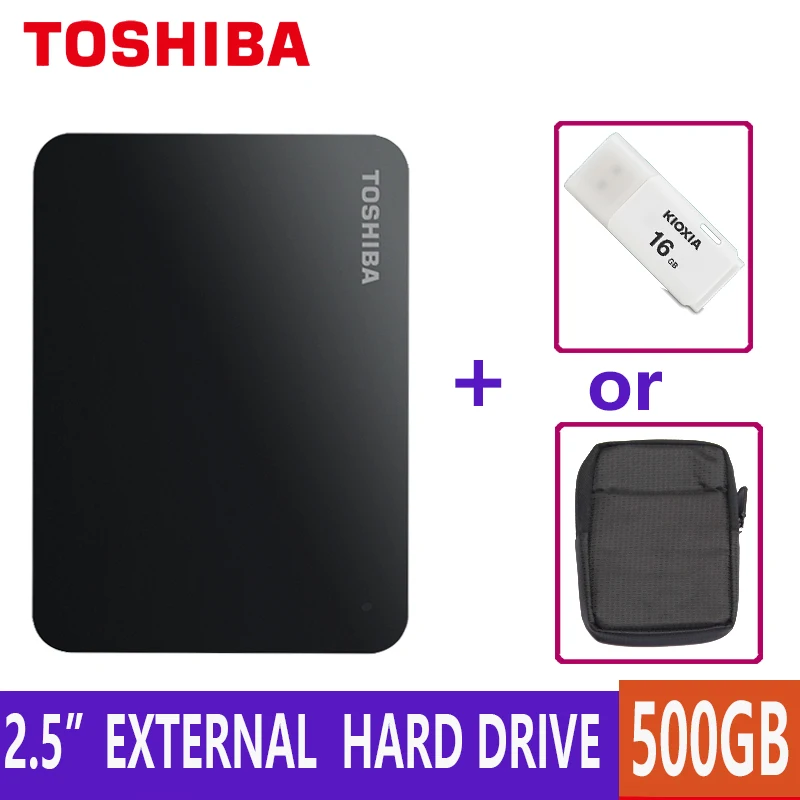 Внешний жесткий диск TOSHIBA 500 ГБ HDD портативное устройство для хранения CANVIO BASICS HD USB