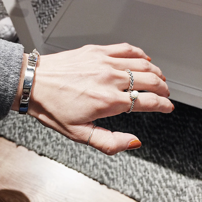 Кольцо женское винтажное из серебра с жемчугом|Кольца| |