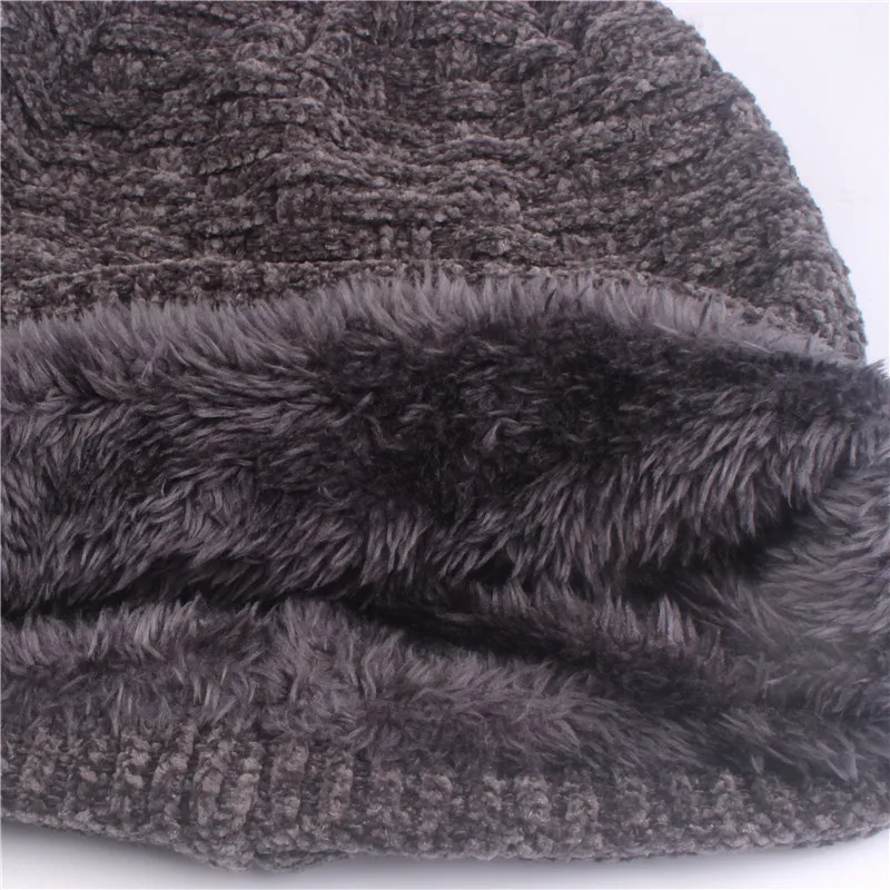 Xthree синель зимняя шапка для мужчин облегающие шапки вязаная шарф с подкладкой