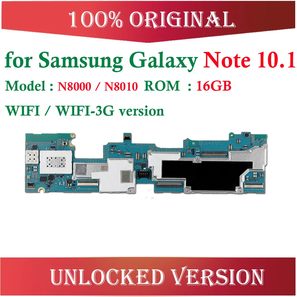 Разблокированный для samsung Galaxy Note 10,1 N8000 N8010 с чипами материнская плата Хорошая рабочая логика baord Android OS