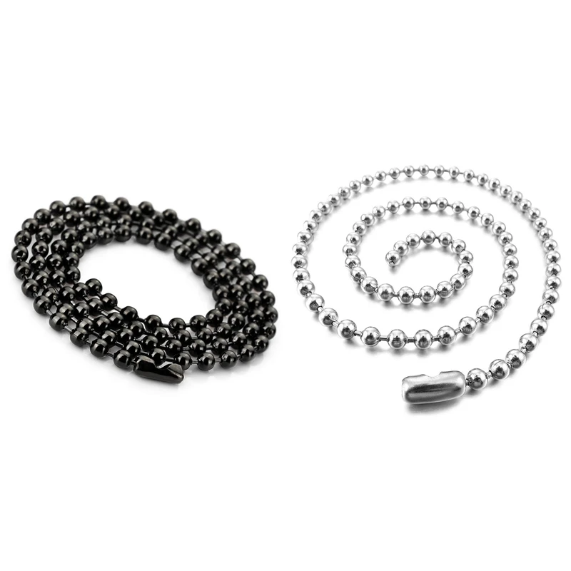 Ожерелье из жемчуга и шариков нержавеющей стали 1 5 мм 2 шт. | Украшения аксессуары