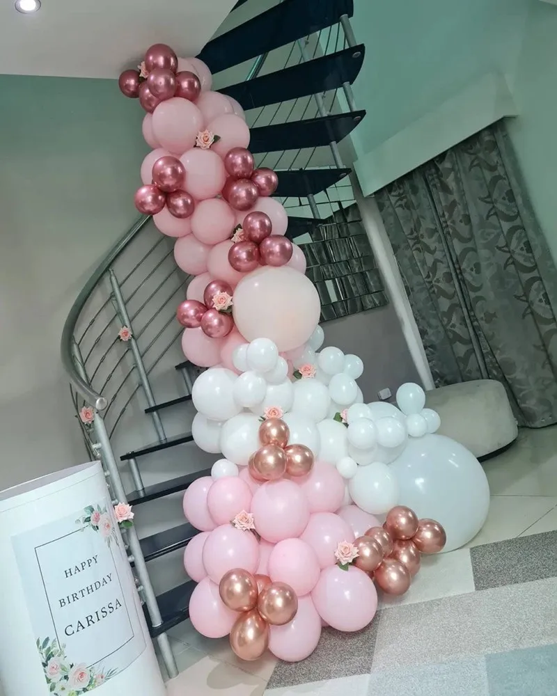 

97pcs Pink Balloon Birthday Decoration Rose Red Latex Balloon Party Decoration Balloon Garland Kit Wedding Accessories For Home