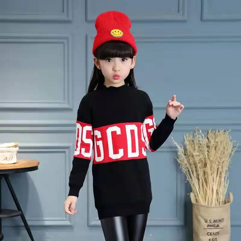 2019 свитер детские свитера осенние с высоким воротником для девочек пуловер