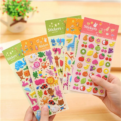 

Kawaii Cartoon 3D Bubble Stickers DIY Diary Scrapbook Notebook Album Cup Phone Decor Sticker Stationery School Supplies 1 PCS