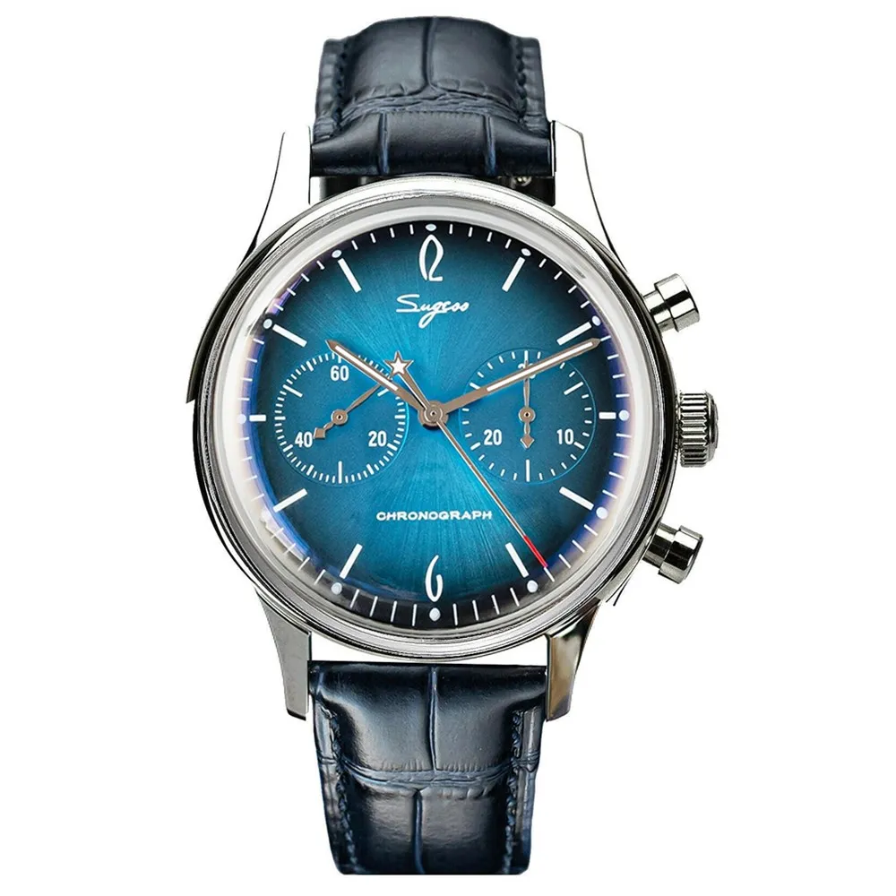 Часы мужские механические с хронографом оригинальные наручные часы ST19 Seagull