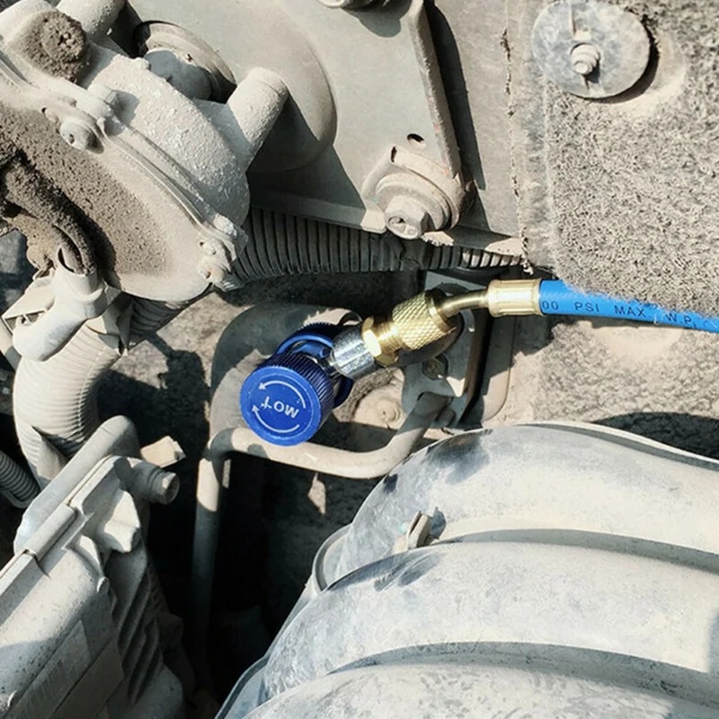 R134A Высокий Низкий быстроразъемный соединитель адаптеры Тип AC манометр