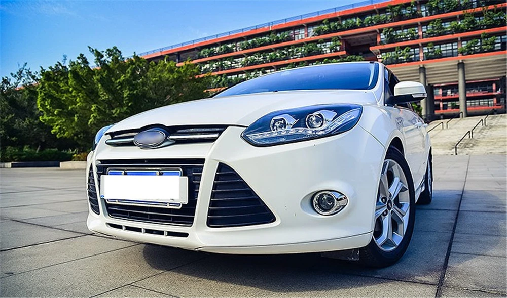 1 пара светодиодный головной лампы для Ford Focus 3 фары 2012 2013 Европа светодиодный направляющий свет drl H7 hid Биксеноновые двойные линзы ближнего света