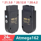 2020 Popolar HEX V2 Obd2 сканер VAGCOM 21.3.0 VAG COM 20,12 для VW AUDI Skoda Seat ATMEGA162 + 16V8 + FT232RQ