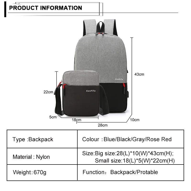 Повседневный мужской рюкзак многофункциональная нейлоновая водонепроницаемая