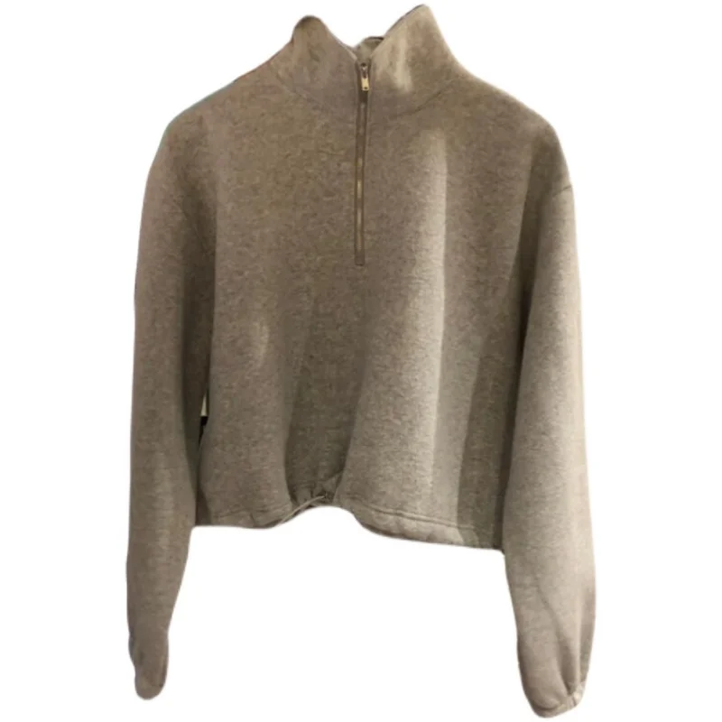 

2021 spring new fashion slim stand-up collar half zipper short drawstring pullover sweater women trendy sweatshirts vintage