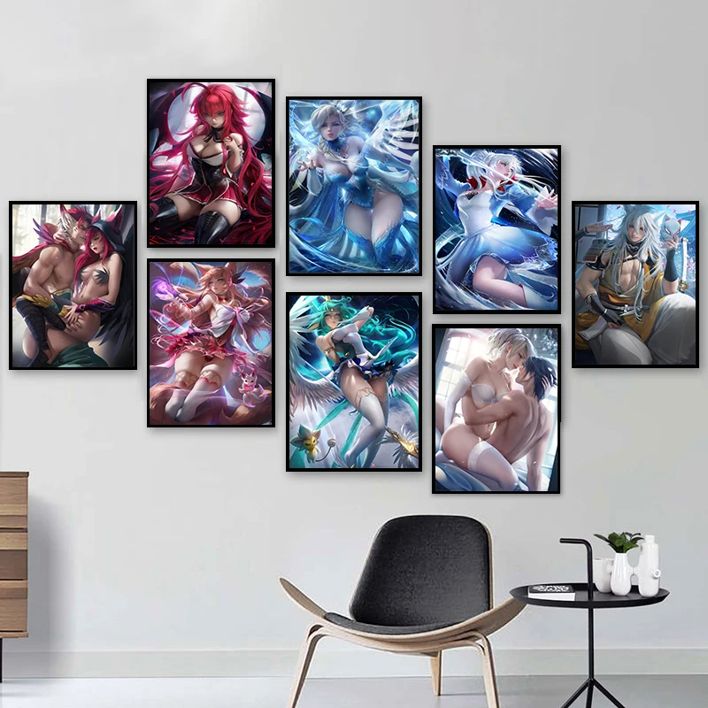 Плакат с гладким покрытием NieR Automata настенный плакат напечатанным рисунком