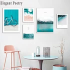 Скандинавский тропический океан волны Холст настенный художественный плакат скандинавский пейзаж печатная Живопись украшения картины Современный домашний декор