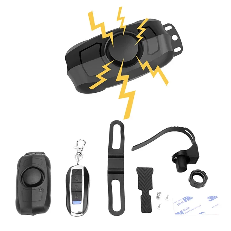 

Wireless Anti-Theft Vibration 110dB USB rechargeable Motorcycle Bicycle alarming lock Waterproof Remote Control bike Security