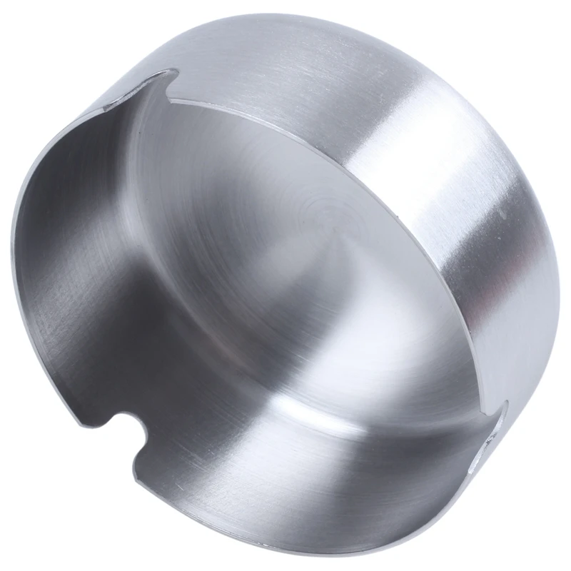 Нержавеющая сталь Круглая для сигарет Пепельница 8 см диаметр Серебряный тон |