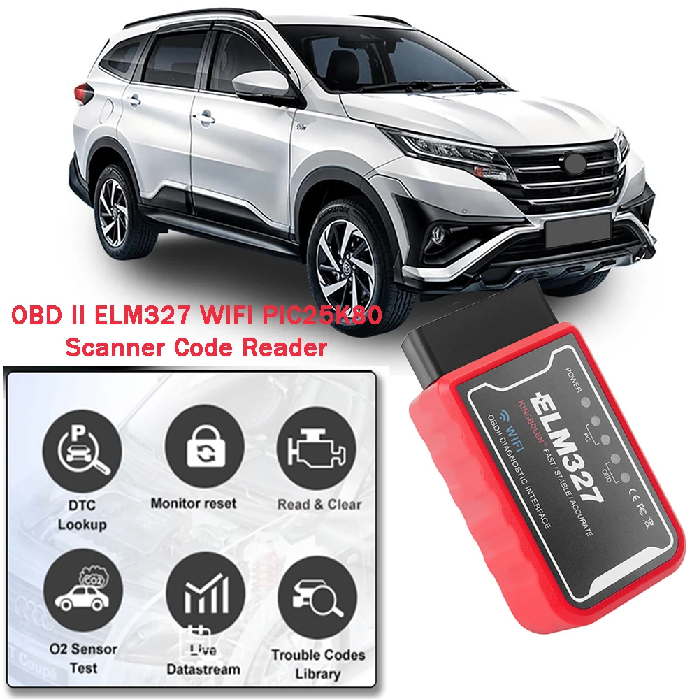Считыватель кодов для Toyota Land Prado/Tesla MODEL S 3/Lexus Es300h OBD II ELM327|Диагностические сканеры