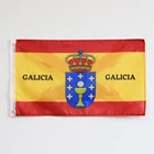Флаг Испании с крестом бордового Креста Сан Андрес испанские терцзы испанский Армия Полиция Галисия щит