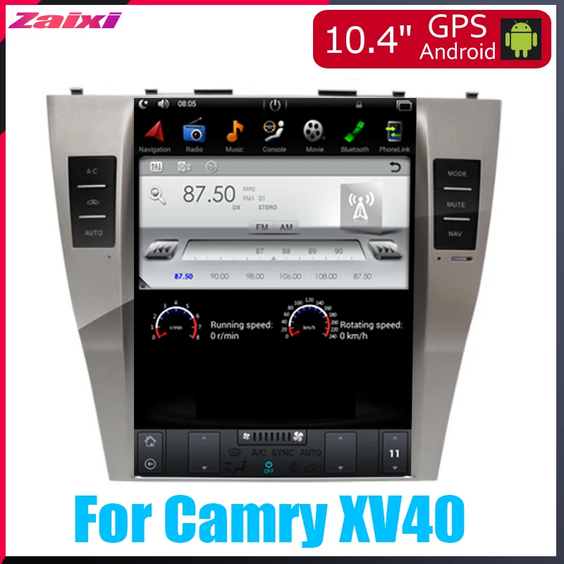 Автомобильная Мультимедийная система Tesla Type Android для Toyota Camry XV40 2007 2008 2009 2010 2011