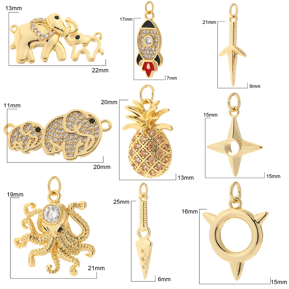 Шарм подвеска сделай сам в виде слона осьминога ювелирные изделия шармы животные