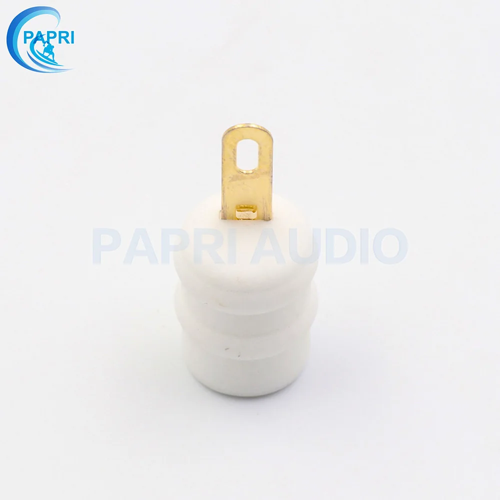 Gold Plated Pin PAPRI 10 шт. керамические булавки крышки Олово/позолоченные FU-29 FU29 FU19 FU32 FM30 829 829B GU32 вакуумные трубки крышки аудио DIY усилитель - Цвет: Gold Plated Pin