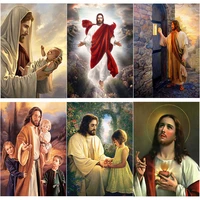 new 5d diy diamond painting full square round drill jesus diamond embroidery religion cross stitch crafts home decor manual gift