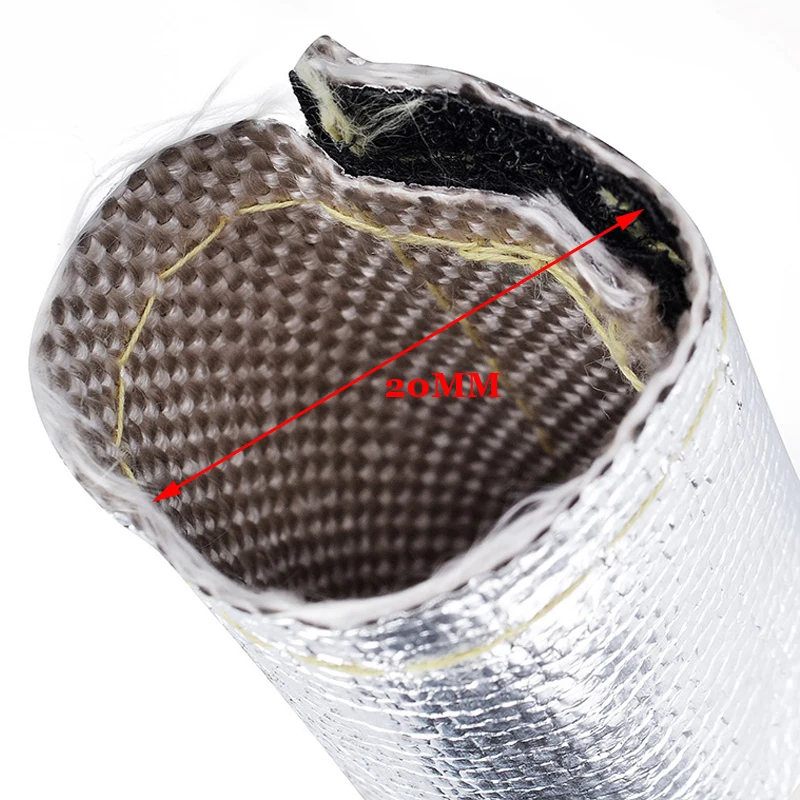 

Heat 20MM Heat Shield Sleeve Protect Cover Metallic 2meters Replaces Durable