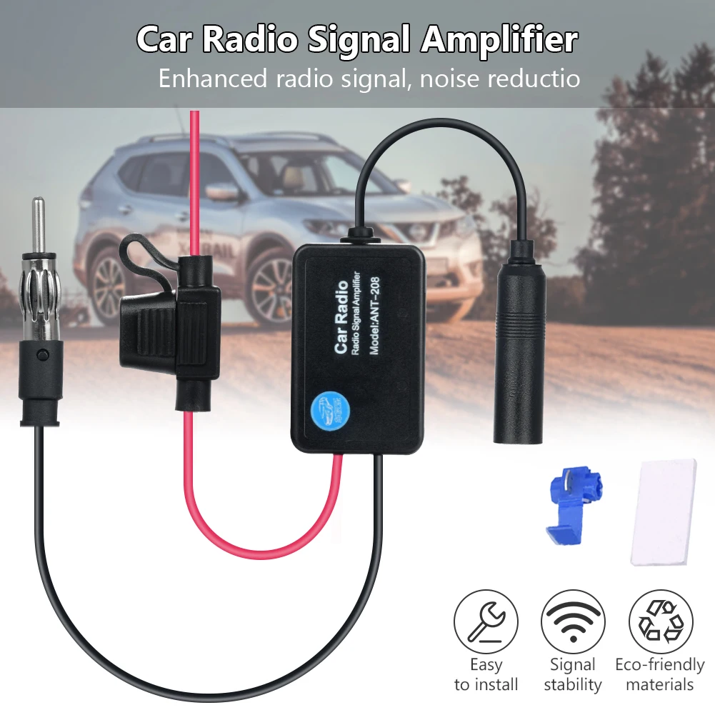 Автомобильная стереосистема FM &amp AM антенна радиосигнала усилитель сигнала