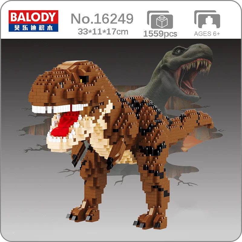 

Balody 16249 Jurassic Dinosaur Tyrannosaurus Rex Animal Monster DIY Mini Diamond Blocks Bricks Building Toy for Children no Box