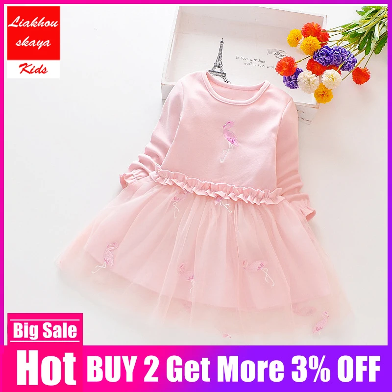 2019 Зимние Детские платья для девочек плотно прилегающие толстовки с длинными