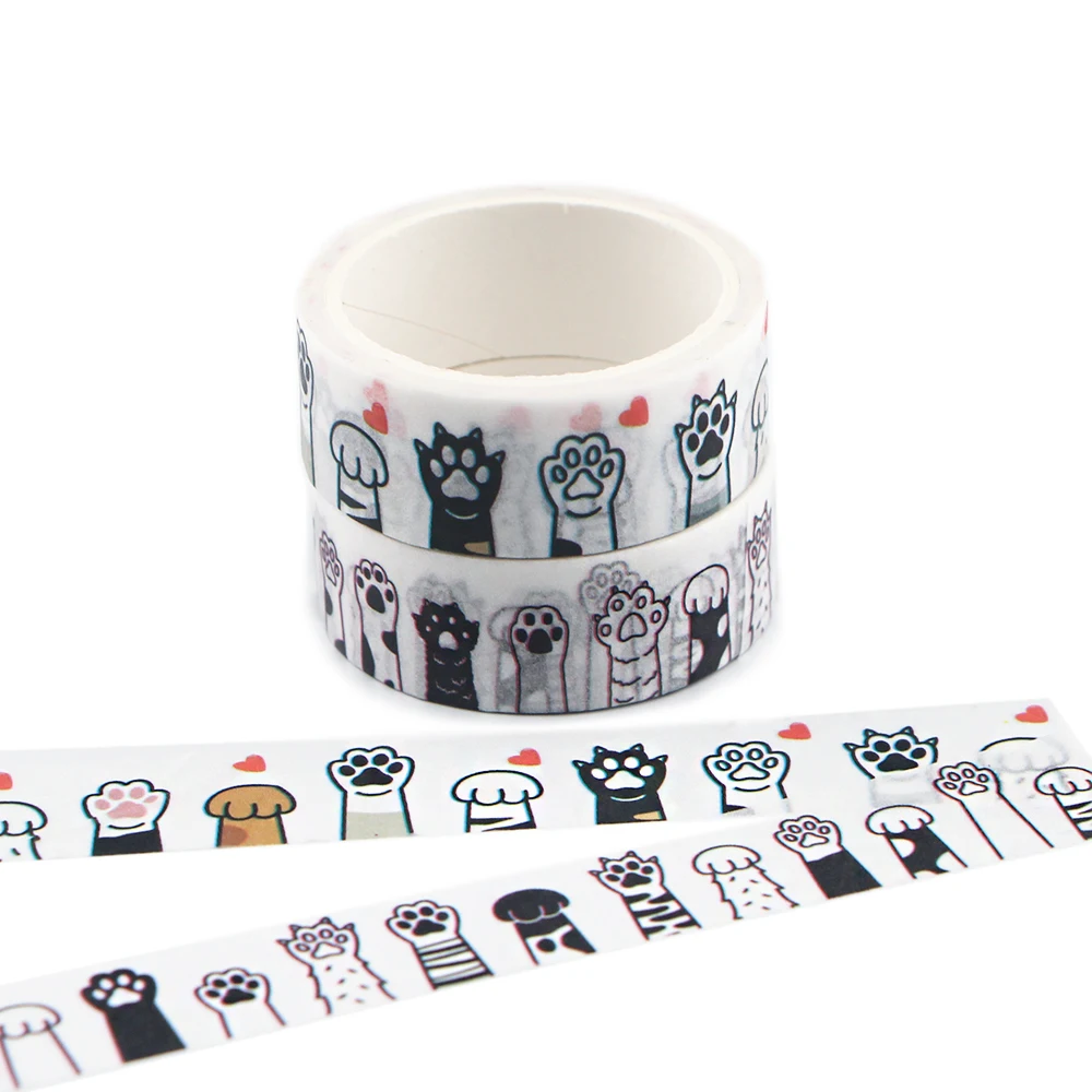 

20pcs/lot R835 Cat Footprints Dog Footprints Cute Cartoon Washi Tape DIY Scrapbooking Label Masking Tape Gift