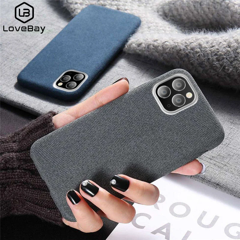 Lovebay однотонный тканевый чехол для телефона iPhone 11 Pro X XS XR Xs Max Мягкий ТПУ простой 6 6s