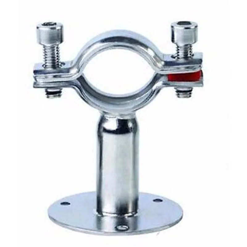 76mm 3&quot 304 Stainless Steel Pipe Clamp Clip Support bracket with base plate Pole Length 100mm | Обустройство дома