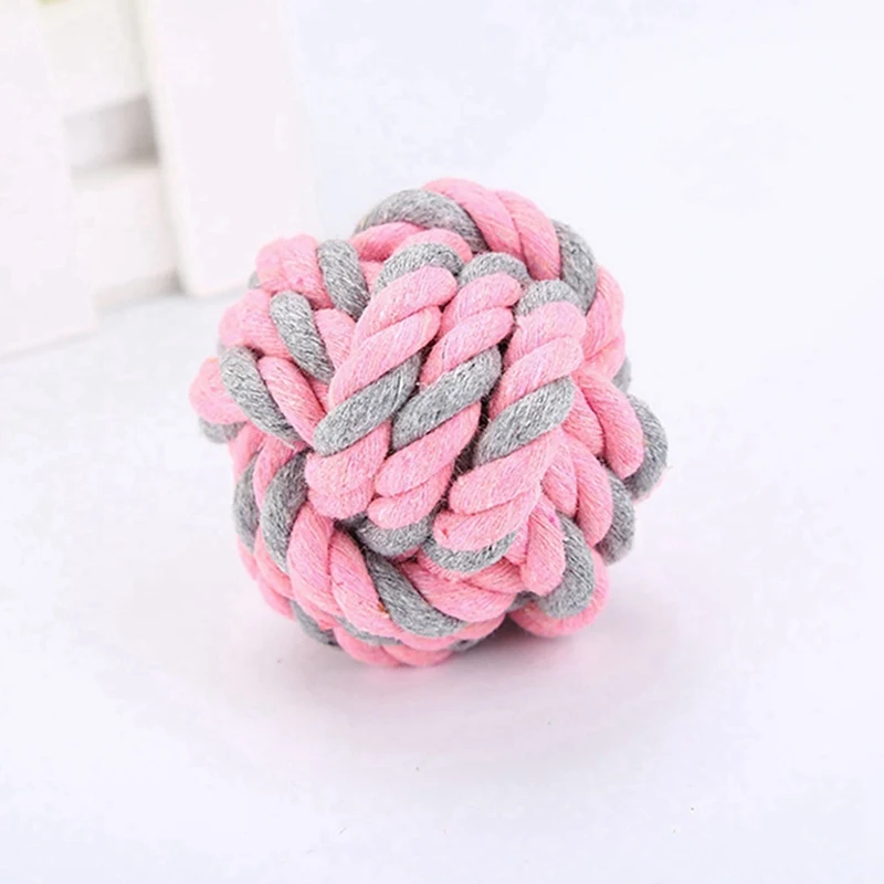 

Pet Dog Chew Molars Cotton Rope Ball Knot Ball Dog Bite Ball Toy Diameter 6cm For Cats Dog Chase Capture Relieve Boredom Toys