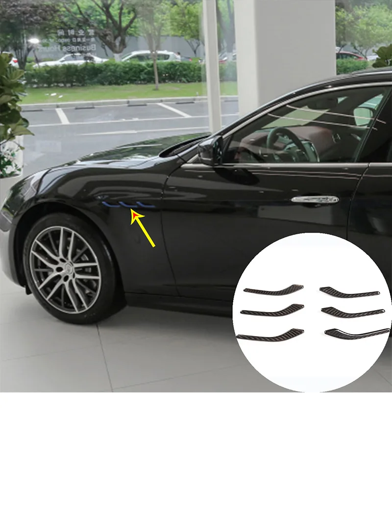 

Боковое крыло из натурального углеродного волокна, крышка для вентиляционного отверстия, подходит для Maserati ghiдоступ 2014 -2021, автомобильные а...