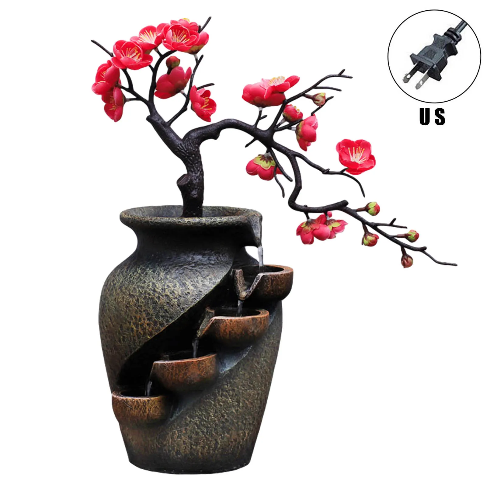 Настольный фонтан для плавной воды ландшафтное украшение дома и сада имитация