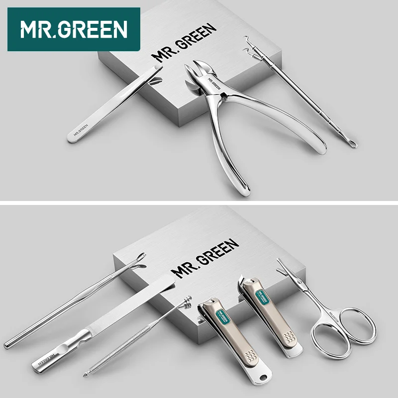 Машинка для стрижки ногтей MR.GREEN 9 шт./компл. ножницы пинцет нож носок