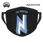 Чередующаяся хлопковая дышащая мягкая теплая маска для рта Napoli с логотипом Ssc