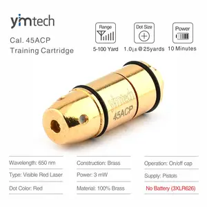 45ACP Лазерная пуля, красная точка, тренер, лазерный картридж, тренировочный прицел, тактический Коллиматор для оружия