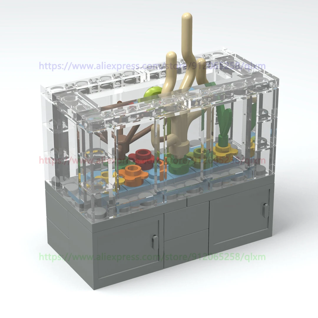 

Fish Tank Building Block Toys for Room Decorations Assemblable Bricks Educational Creative Toys Children Kid Christmas Gift