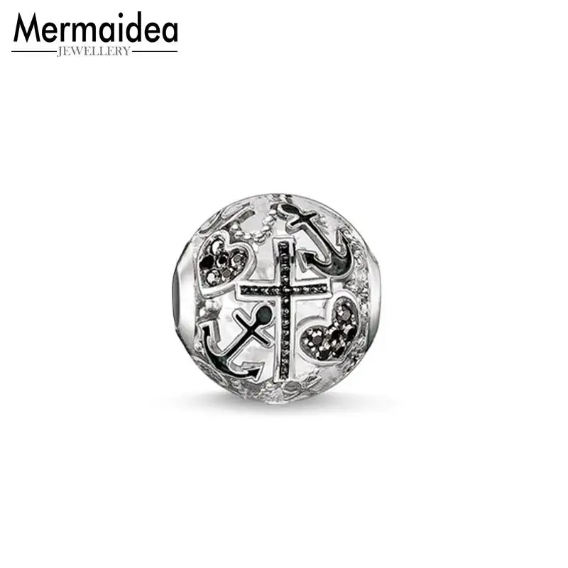 Бусины Вера Любовь Надежда 2020 новые посеребренные циркониевые Подходит для