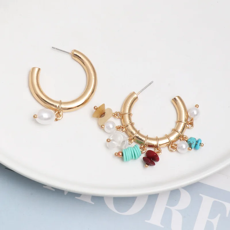 Модные Подвесные серьги 2019 C Форма золотистый цвет с кисточками для Для женщин