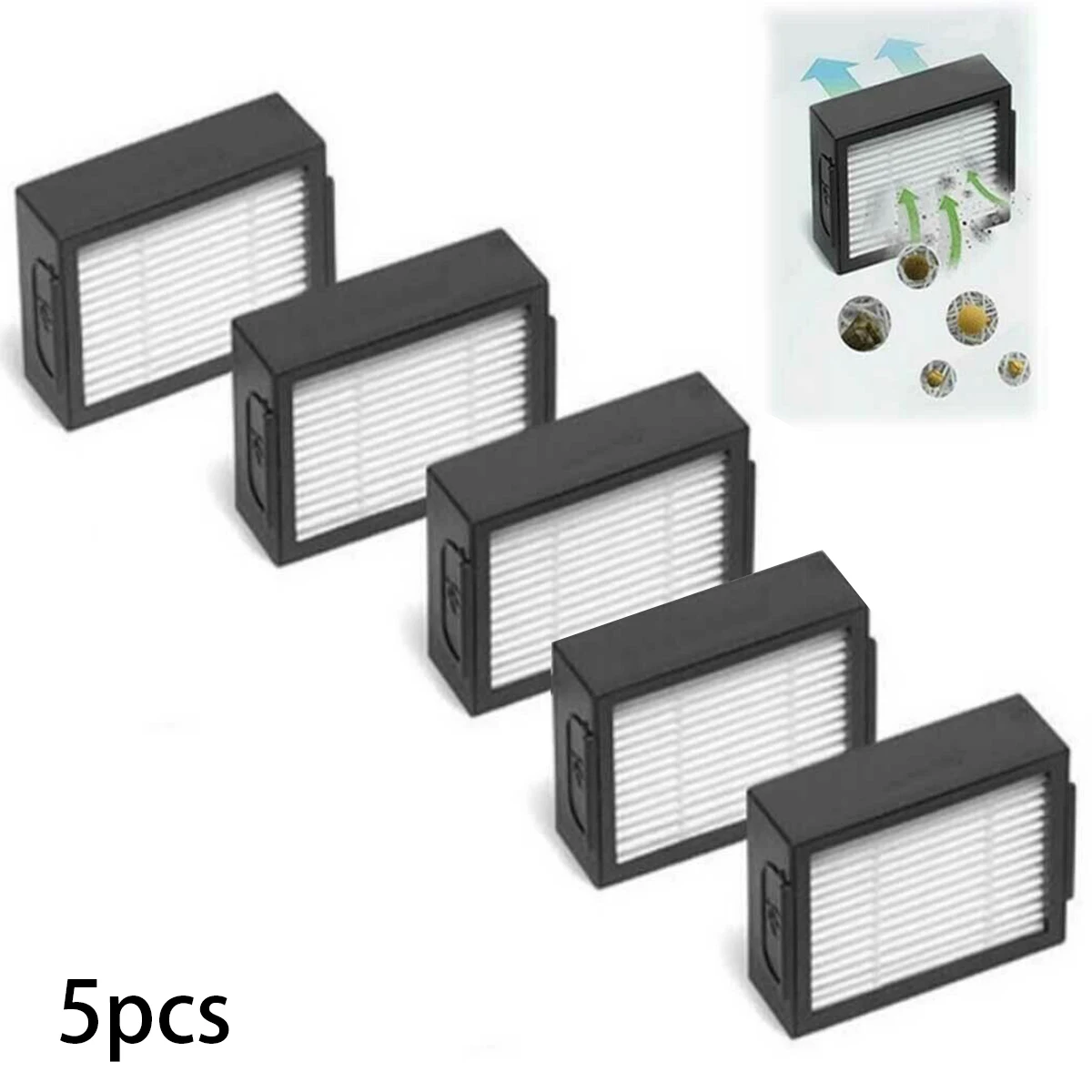 

5pcs/Set Filter Replacement for IRobot I7 E5 E6 I Series E Sweeping Robot Easy To Remove and Replace As Part Maintenance